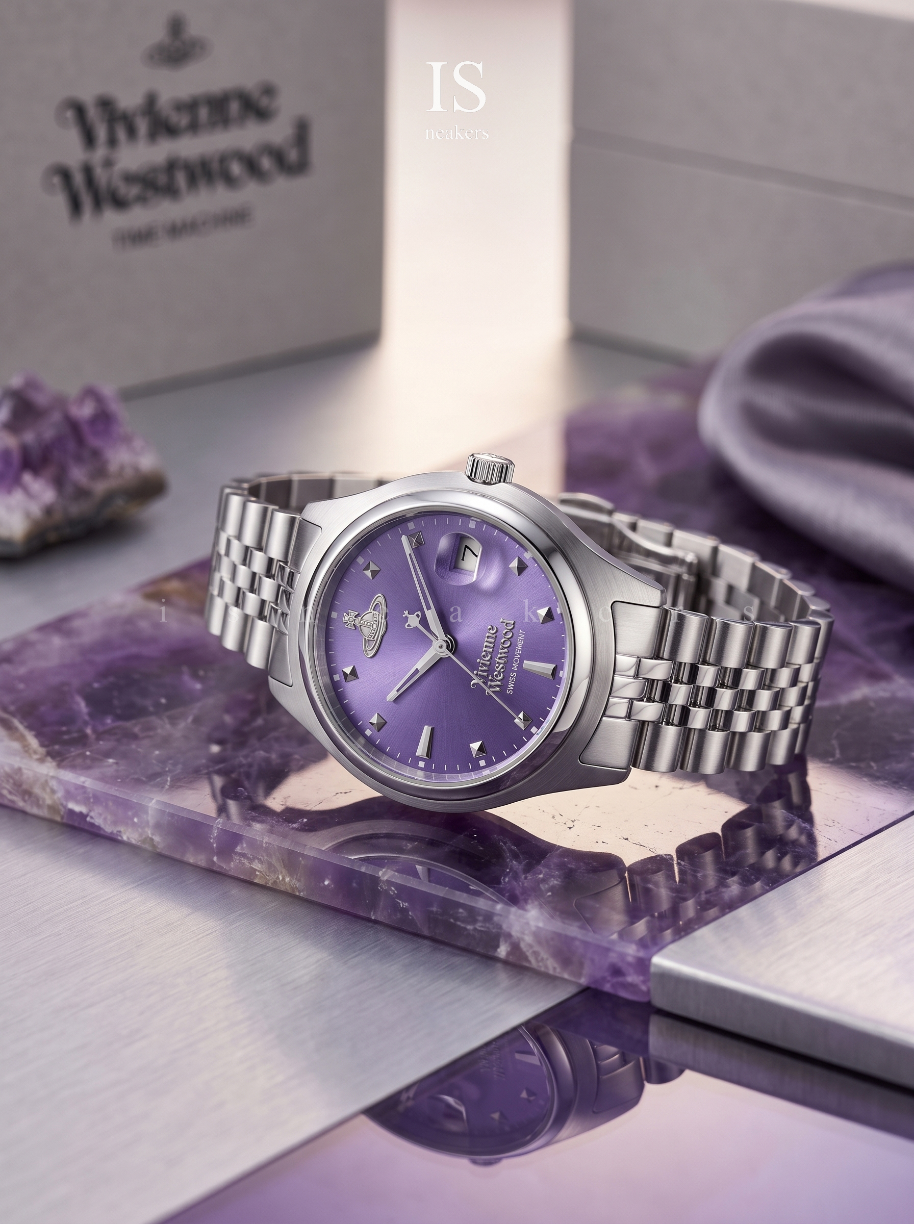 iSNEAKERS｜Vivienne Westwood Watch "Silver Purple" 銀紫色 西太后 腕錶DWVV311PPSL