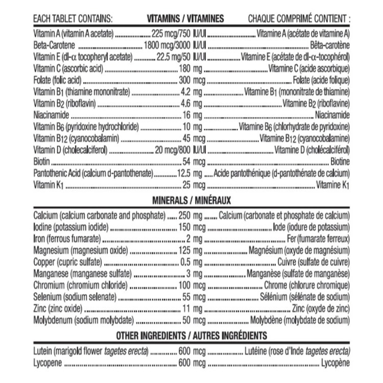 加拿大包裝Centrum 銀善存綜合維他命(適合50歲以上男仕), 250粒裝 [有效日期：05/2028 ]