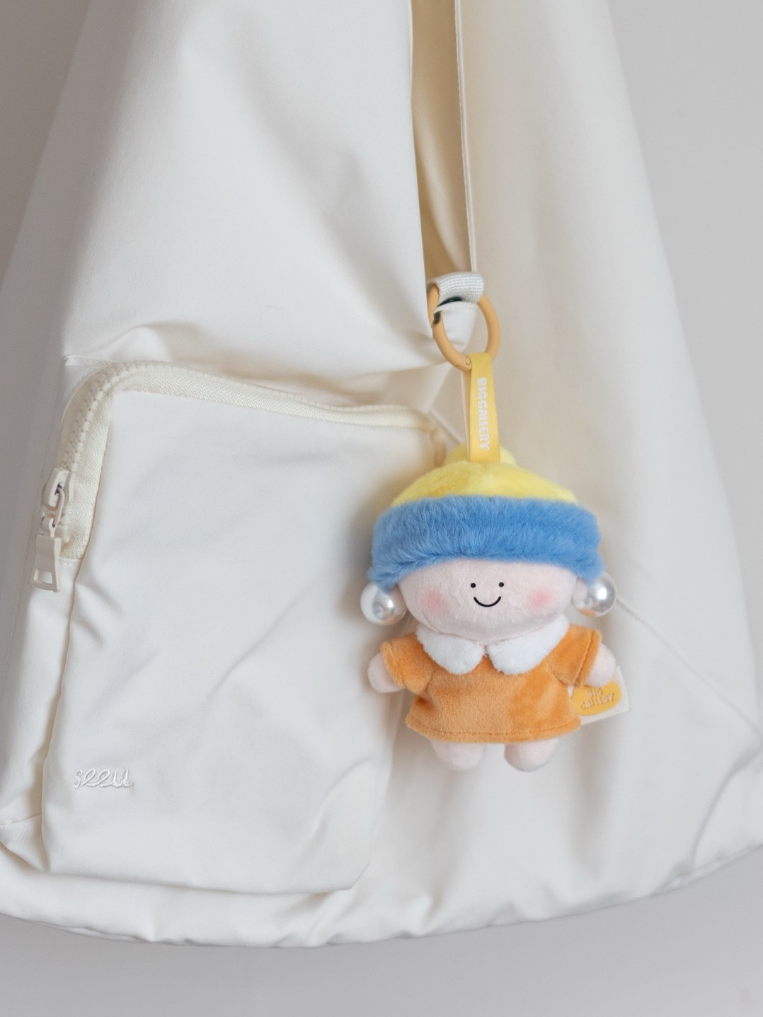 大美術館 戴珍珠耳環的少女 毛絨 吊卡 公仔