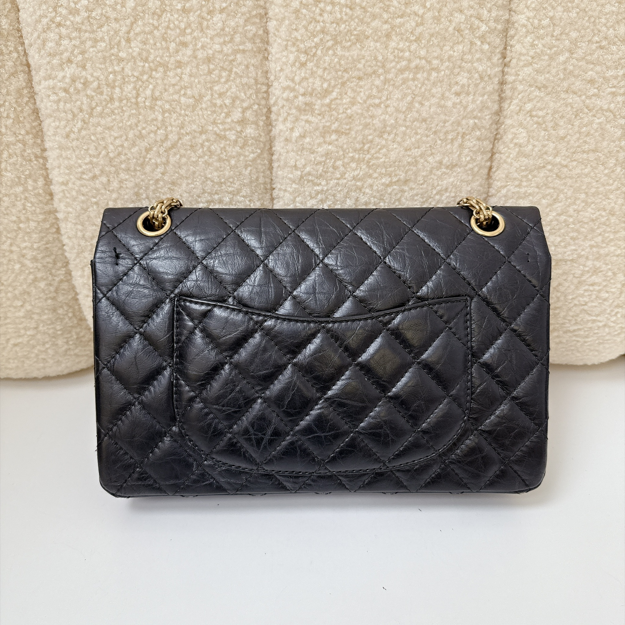 Chanel Reissue 2.55 Classic Double Flap - Charcoal / GHW