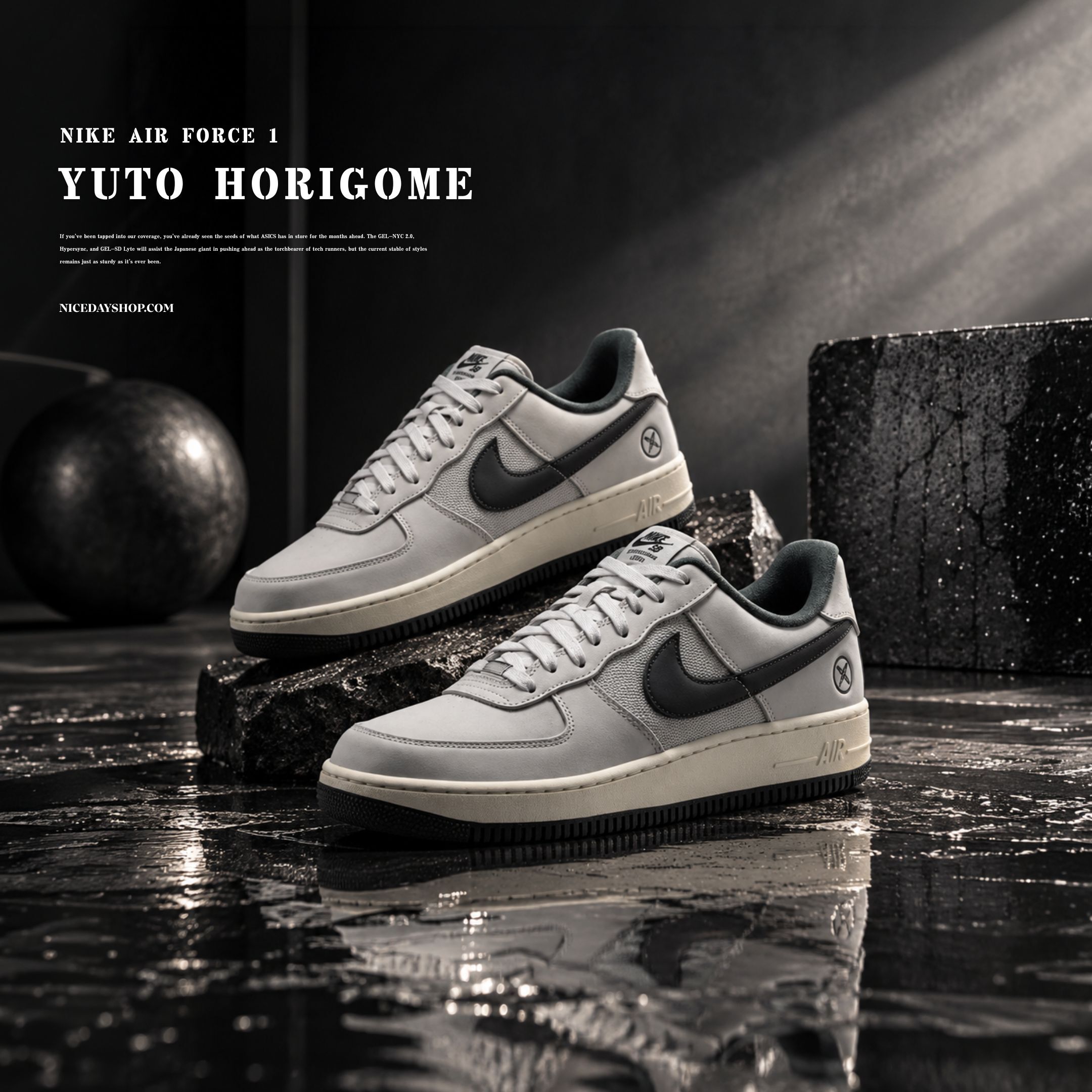 NICEDAY 代購 Yuto Horigome x Nike SB Air Force 1 Low 聯名 灰 灰色 深灰 滑板 IO8439-100