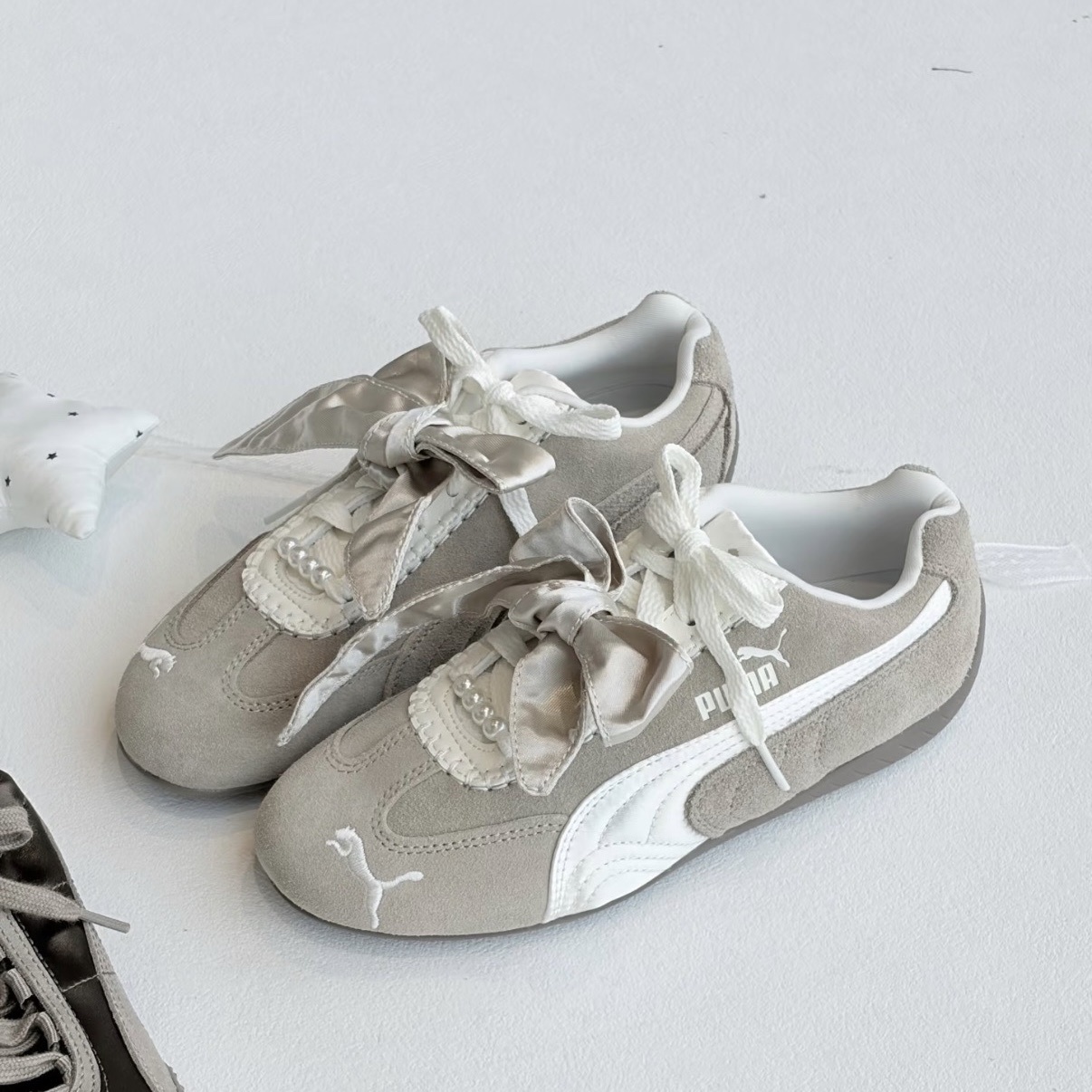 （預購）PUMA Speedcat Bloom芭蕾 蝴蝶結 賽車鞋 緞帶 珍珠 奶杏 復古