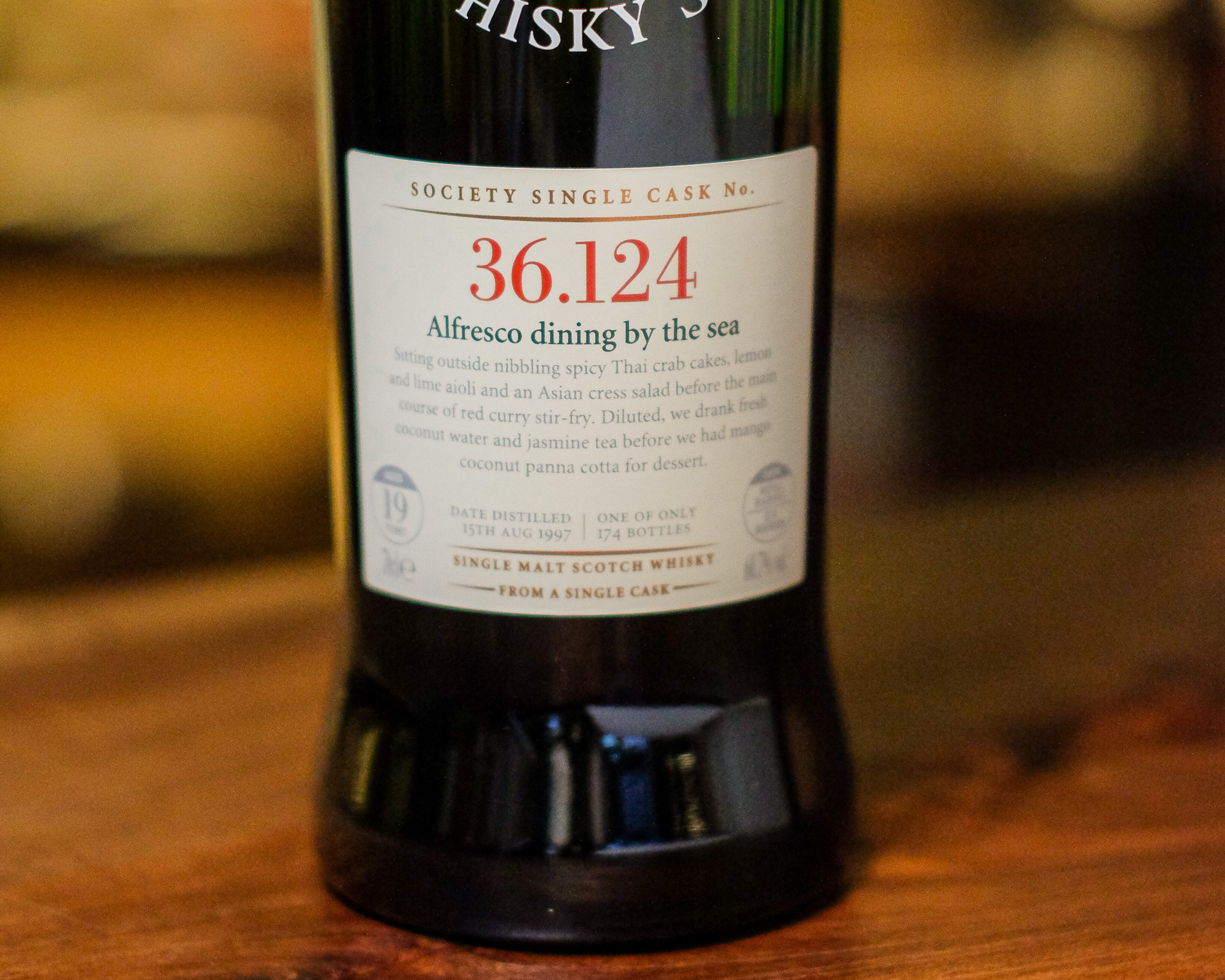 SMWS 36.124 (Benrinnes) 1997 19YO 60.7%（現金價 $1780）