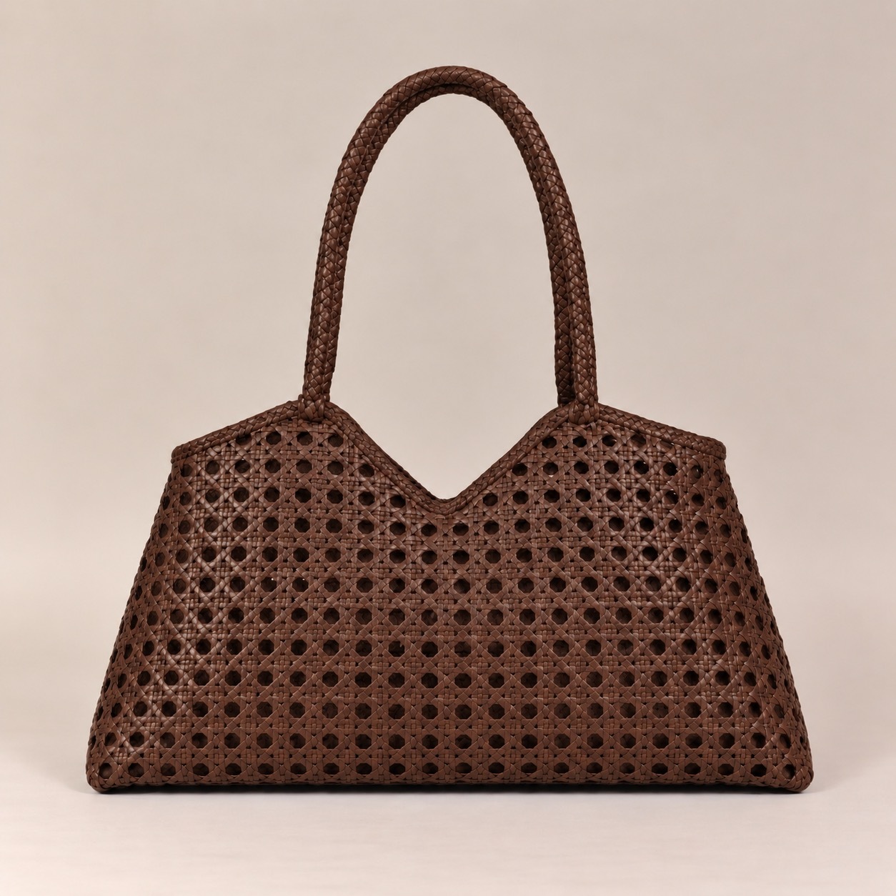 1CA0906-116 [CALONGE] Buff Toledo Top Handle Bag Umber #CA-1677 (EU)