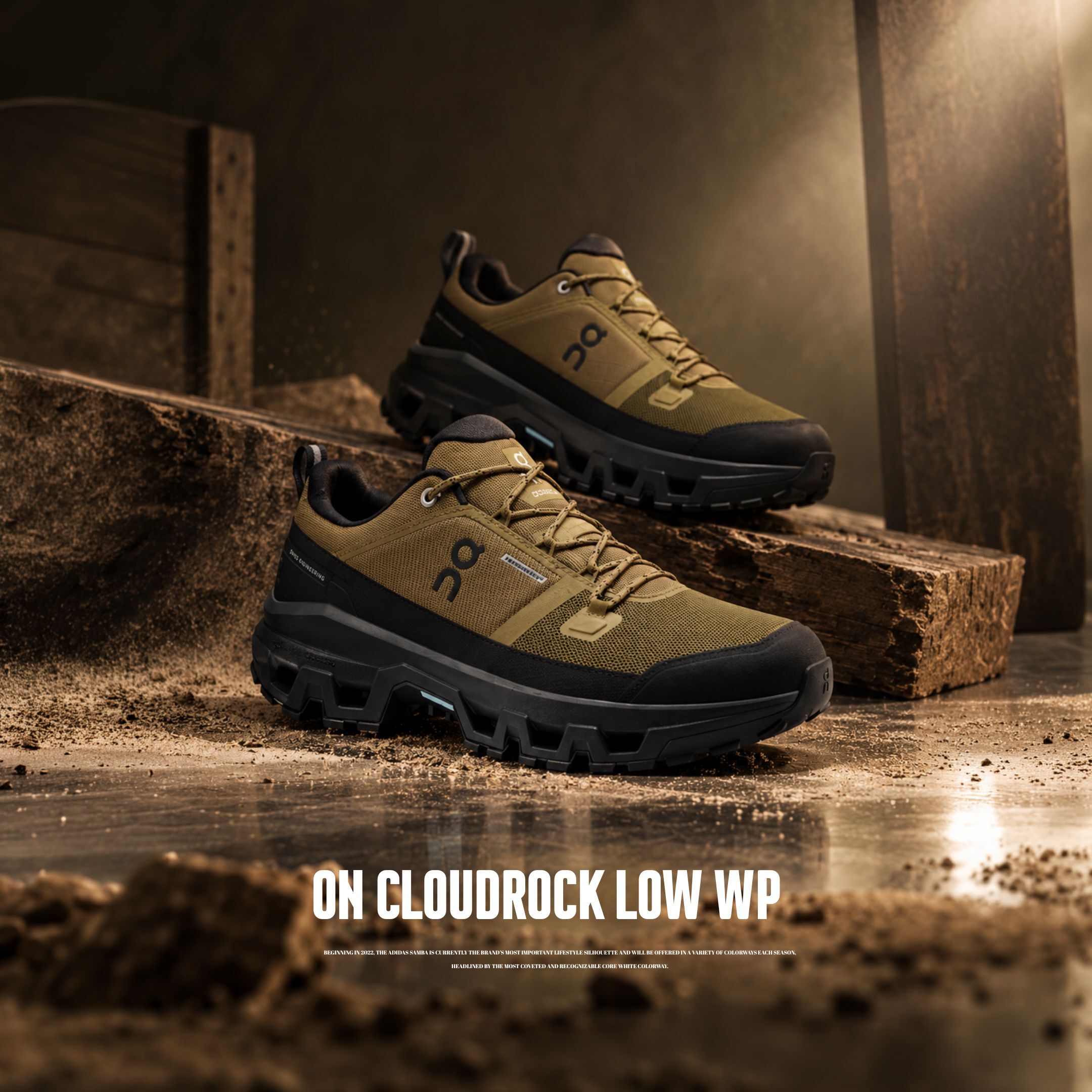 NICEDAY 代購 On Cloudrock Low WP 卡其色 土黃 黑棕色 棕 摩卡 機能 登山 3MF10251473