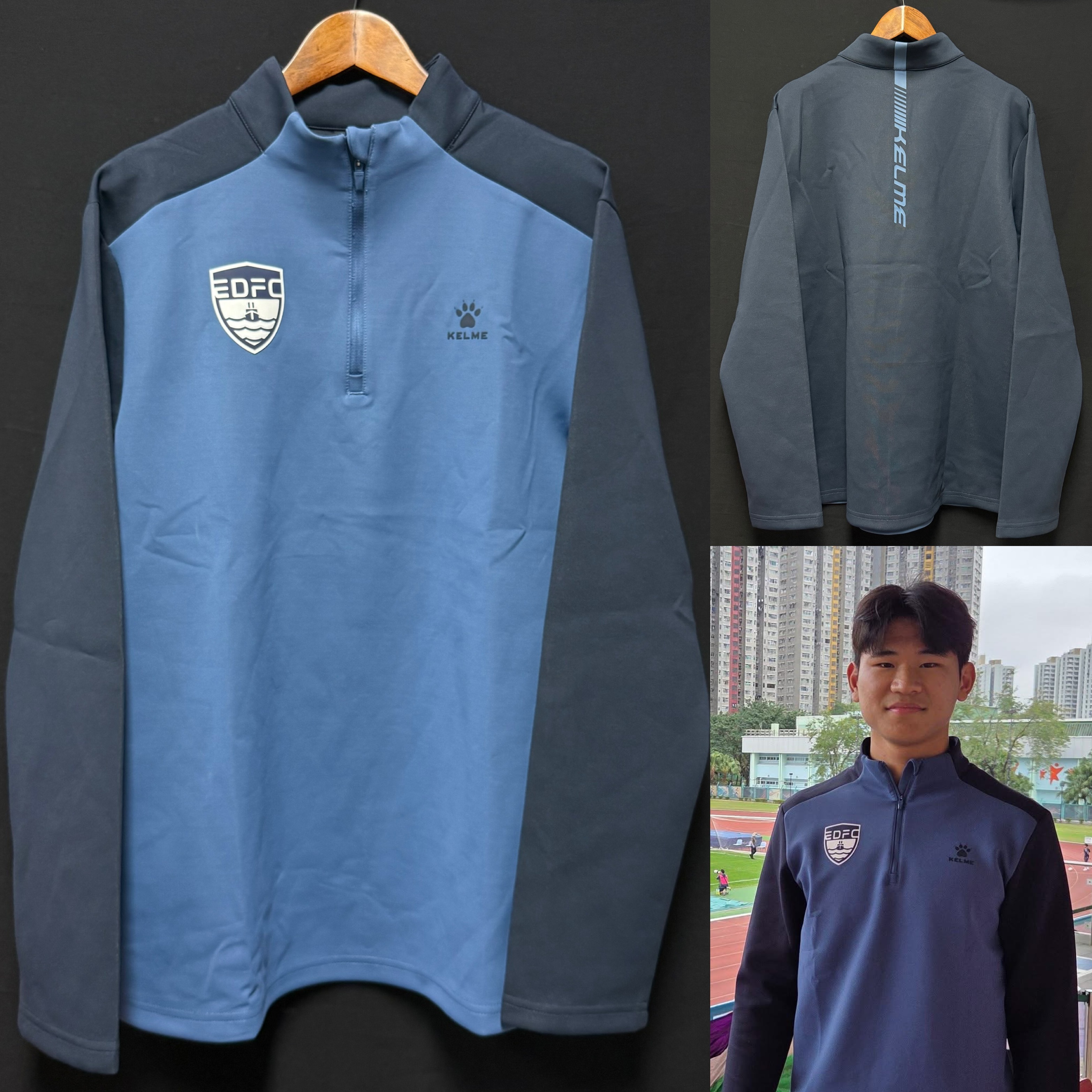 (Player Issue) Eastern District Football Team 2025-2026 Kelme Half Zip Training Shirt