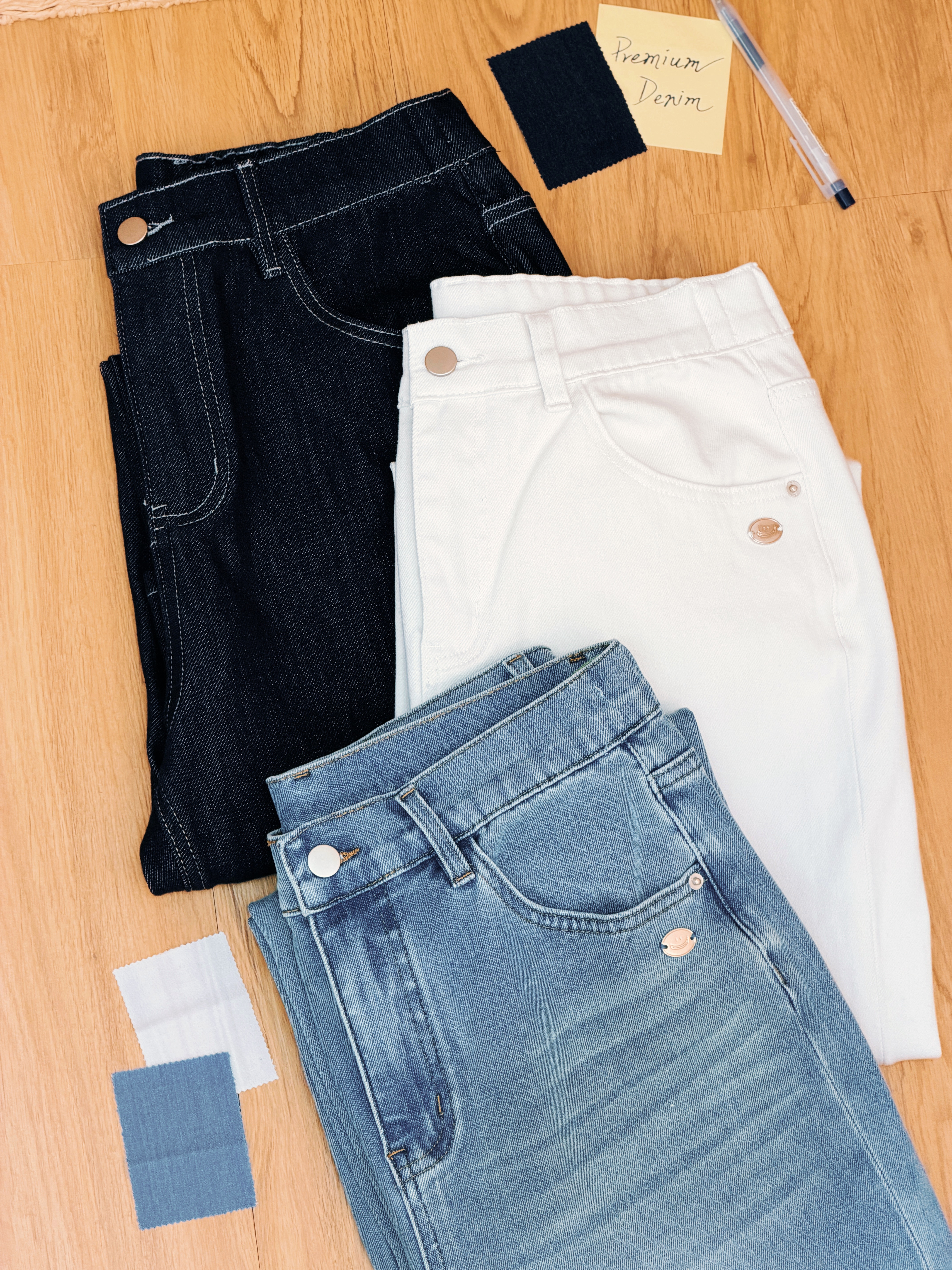 【必入神褲👖】三色 / Premium雲感彈力直筒牛仔長褲 / Premium Denim Soft-Stretch Straight Jeans