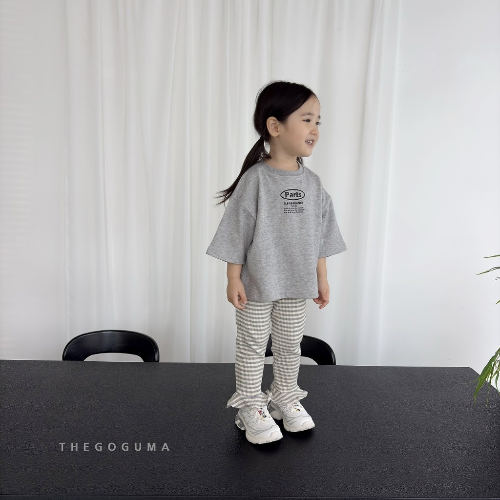 正韓秋the_goguma 兩色PARIS短袖上衣