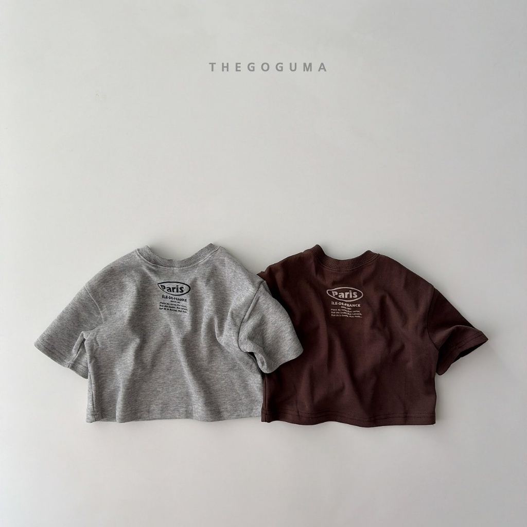 正韓秋the_goguma 兩色PARIS短袖上衣