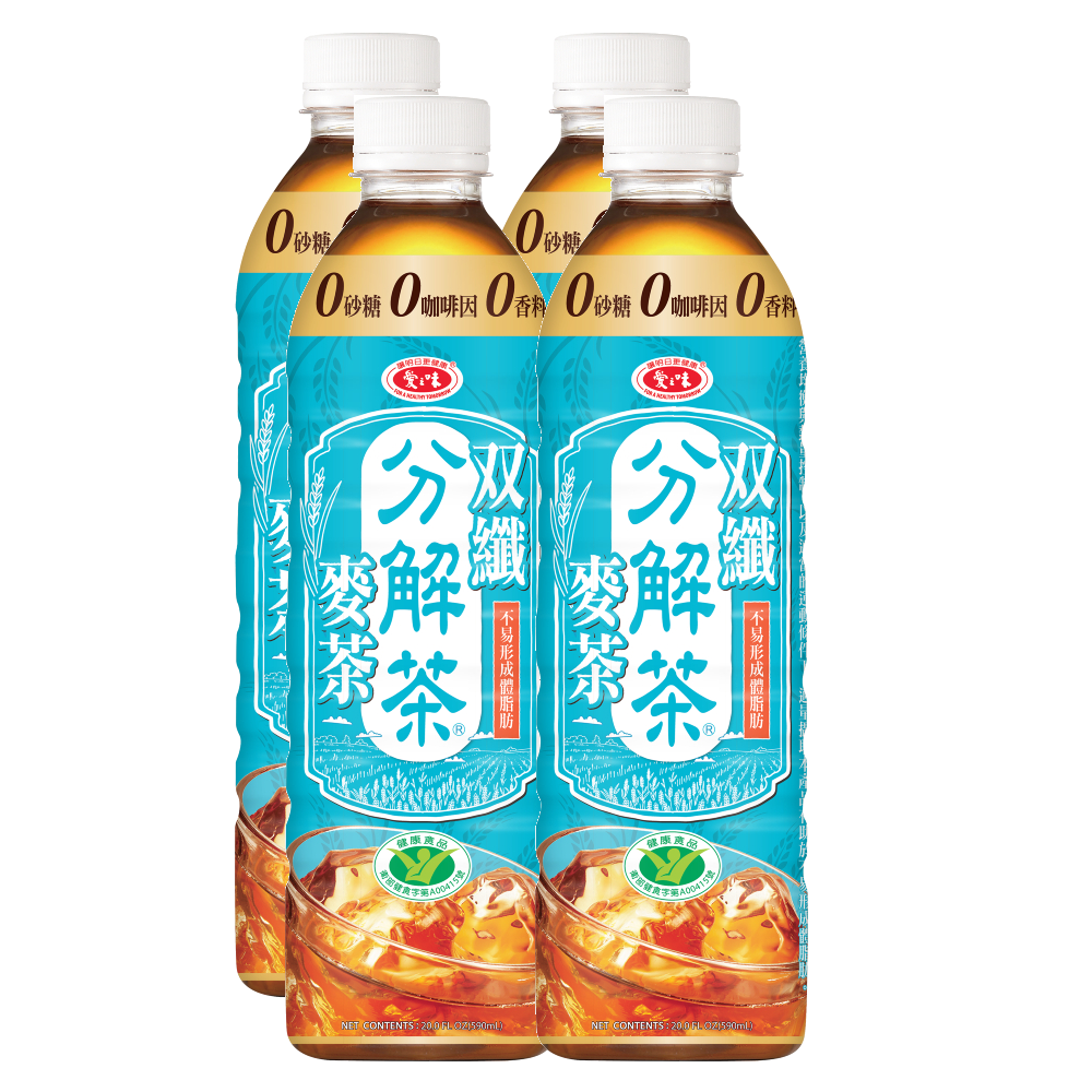 【愛之味】雙纖麥茶分解茶590ml*4入(組)