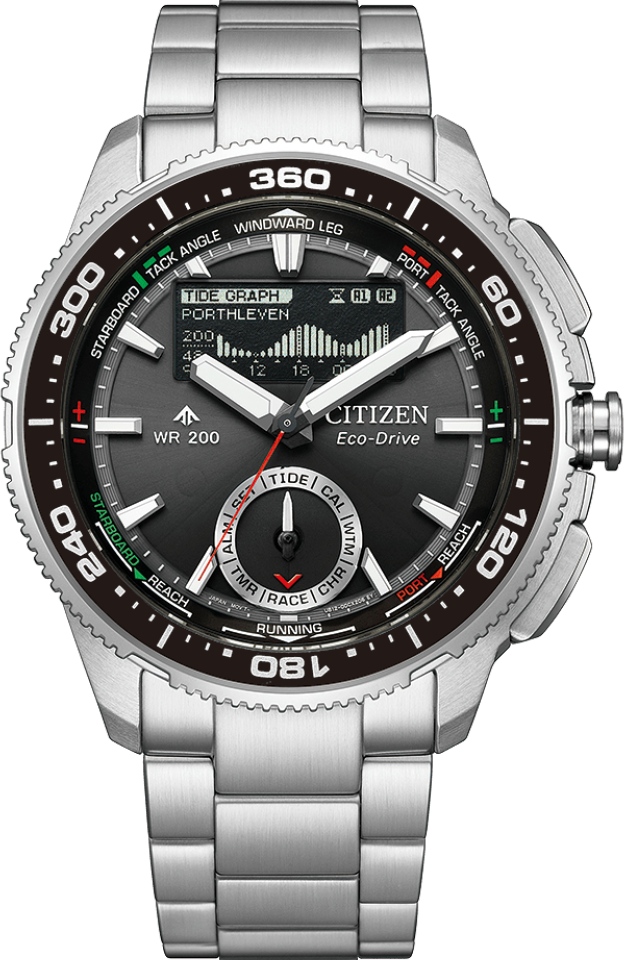 萬年鐘錶 - Citizen 星辰錶  PROMASTER   LAND系列 U812機芯 戶外運動雙顯光動能男錶 JV3001-53E 錶徑42.4MM