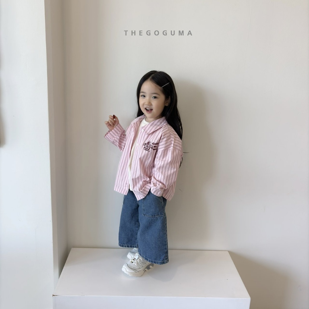 正韓秋the_goguma 兩色工裝牛仔寬褲