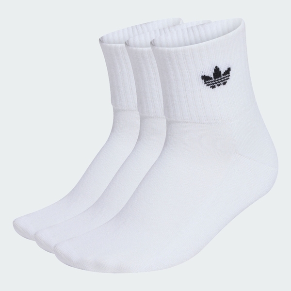 Adidas 愛迪達 1::4 Socks 3p KG2226 中筒襪 三雙入 經典款 白