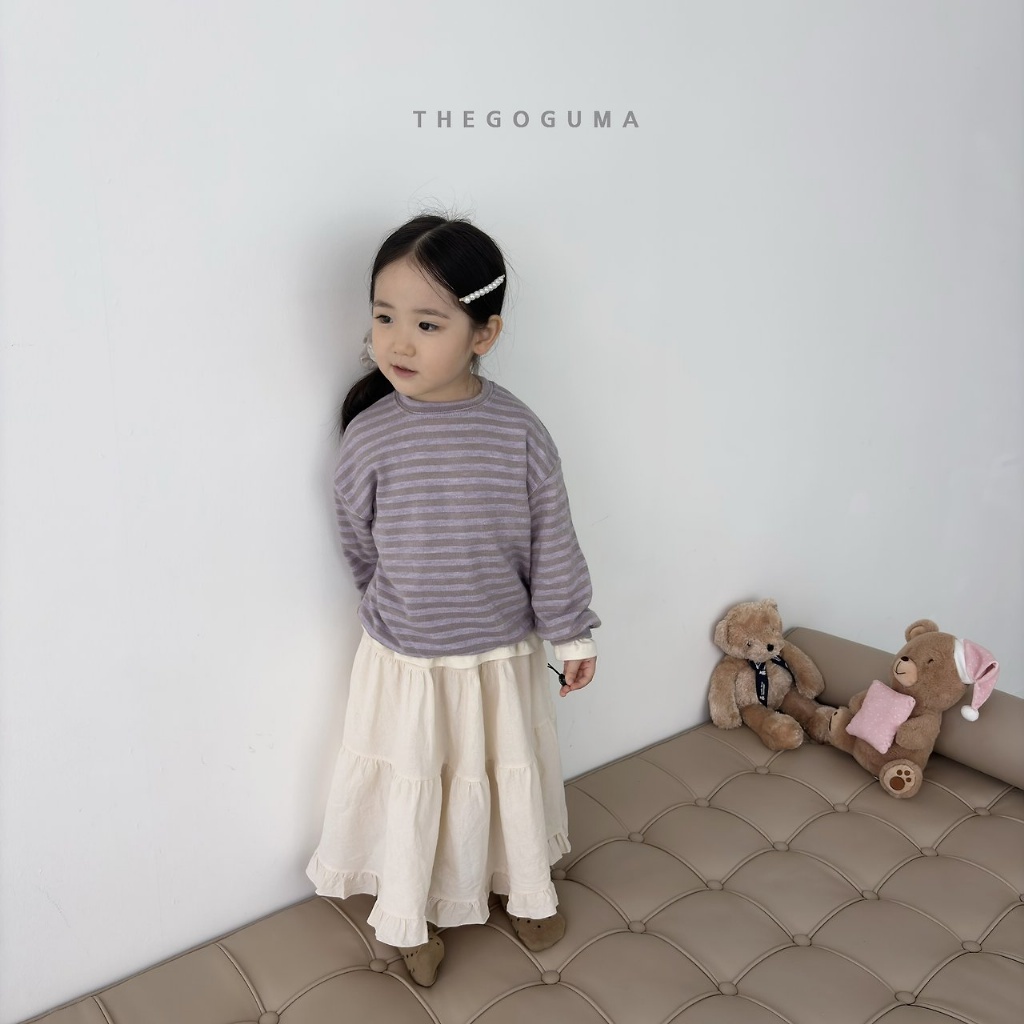 正韓秋the_goguma 兩色日系雙條紋上衣