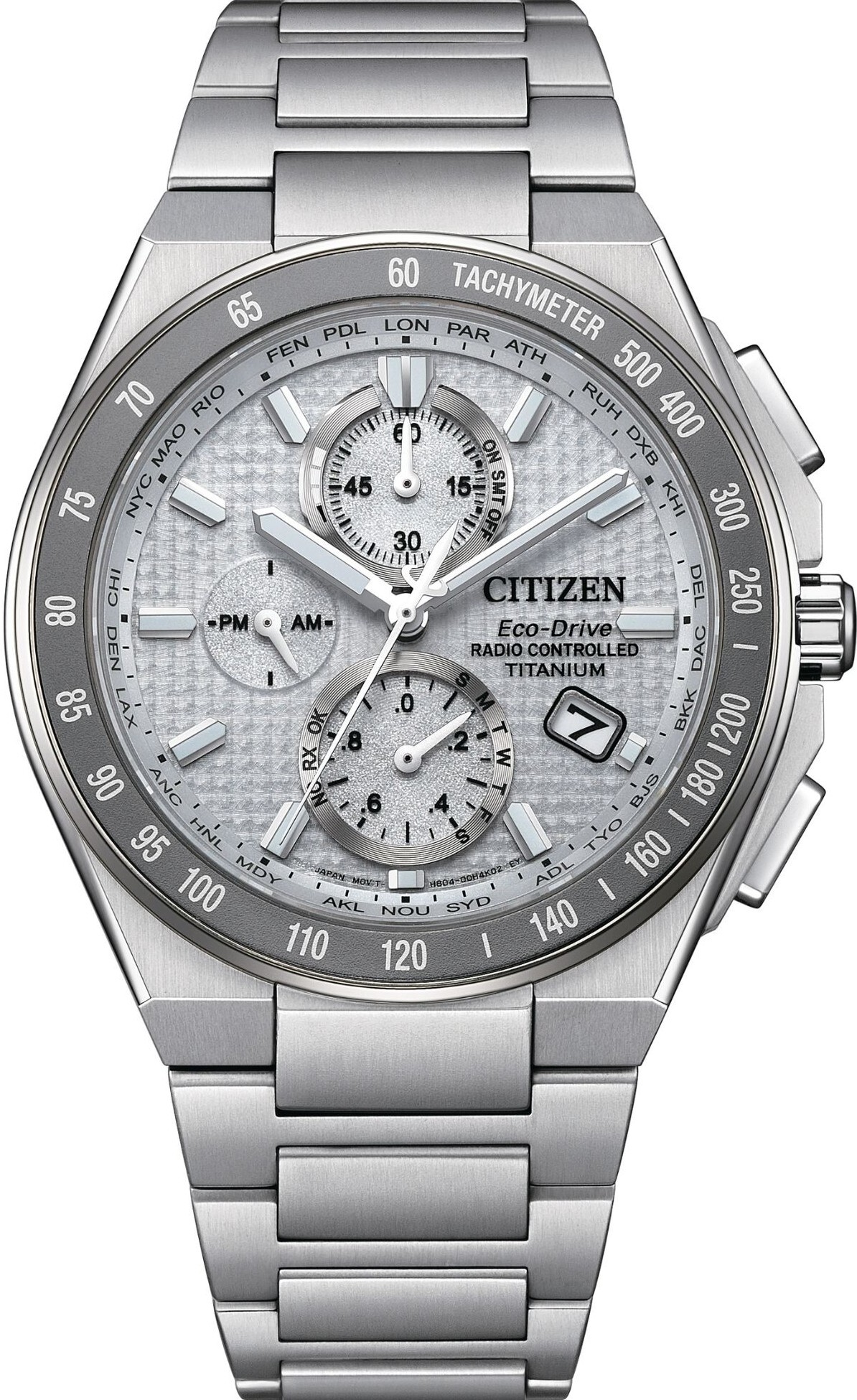 萬年鐘錶 - Citizen 星辰錶  鈦金屬光動能電波計時萬年曆男錶 AT8391-52H 錶徑40.5MM
