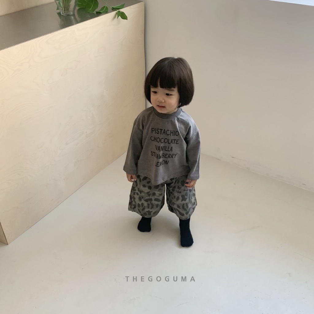 正韓秋the_goguma 兩色豹紋七分褲