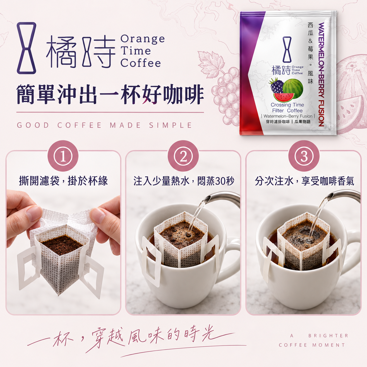 Crossing Time Filter Coffee – Watermelon-Berry Fusion