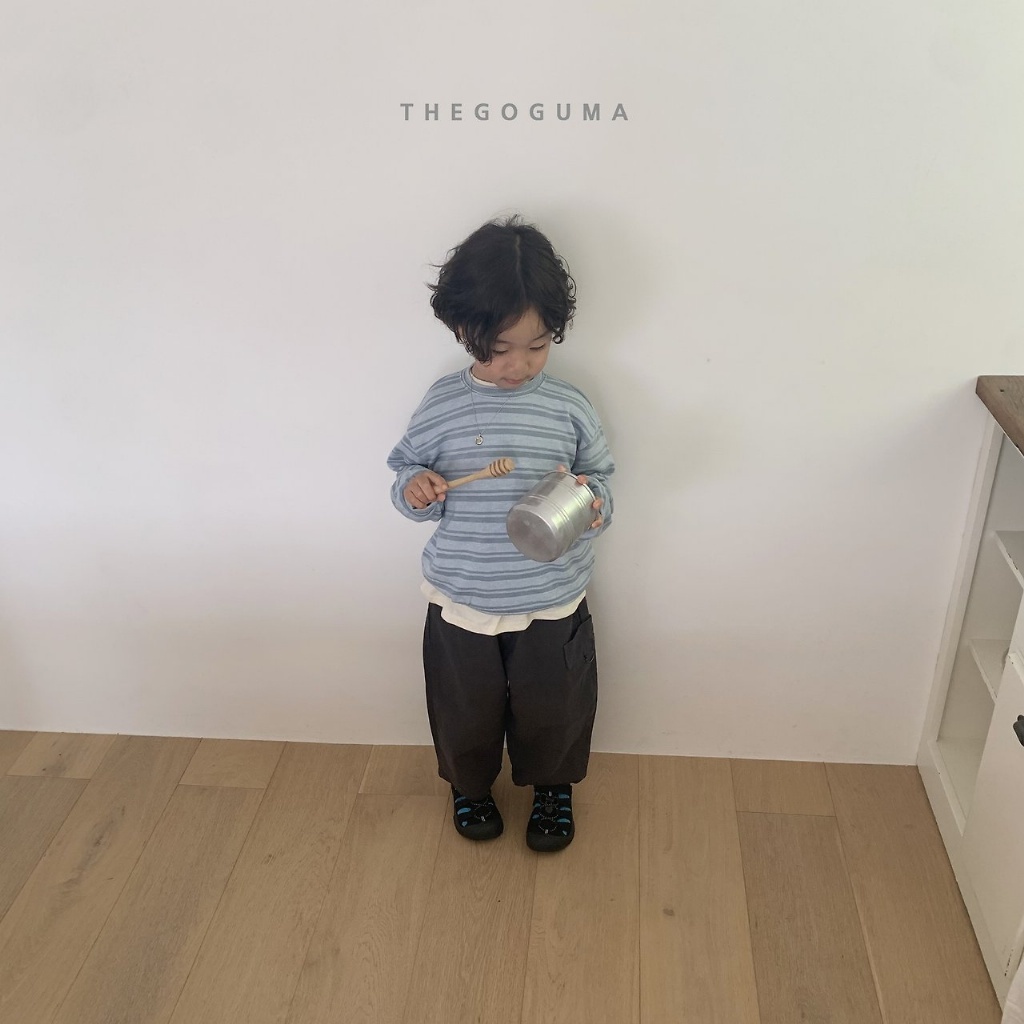 正韓秋the_goguma 兩色森系釦環錐形褲