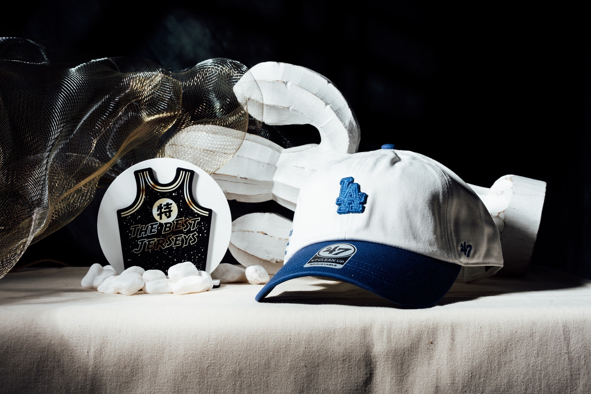 MLB帽子 Los Angeles Dodgers 洛杉磯道奇 白底藍 老帽 '47 Brand Clean Up 可調式 全新