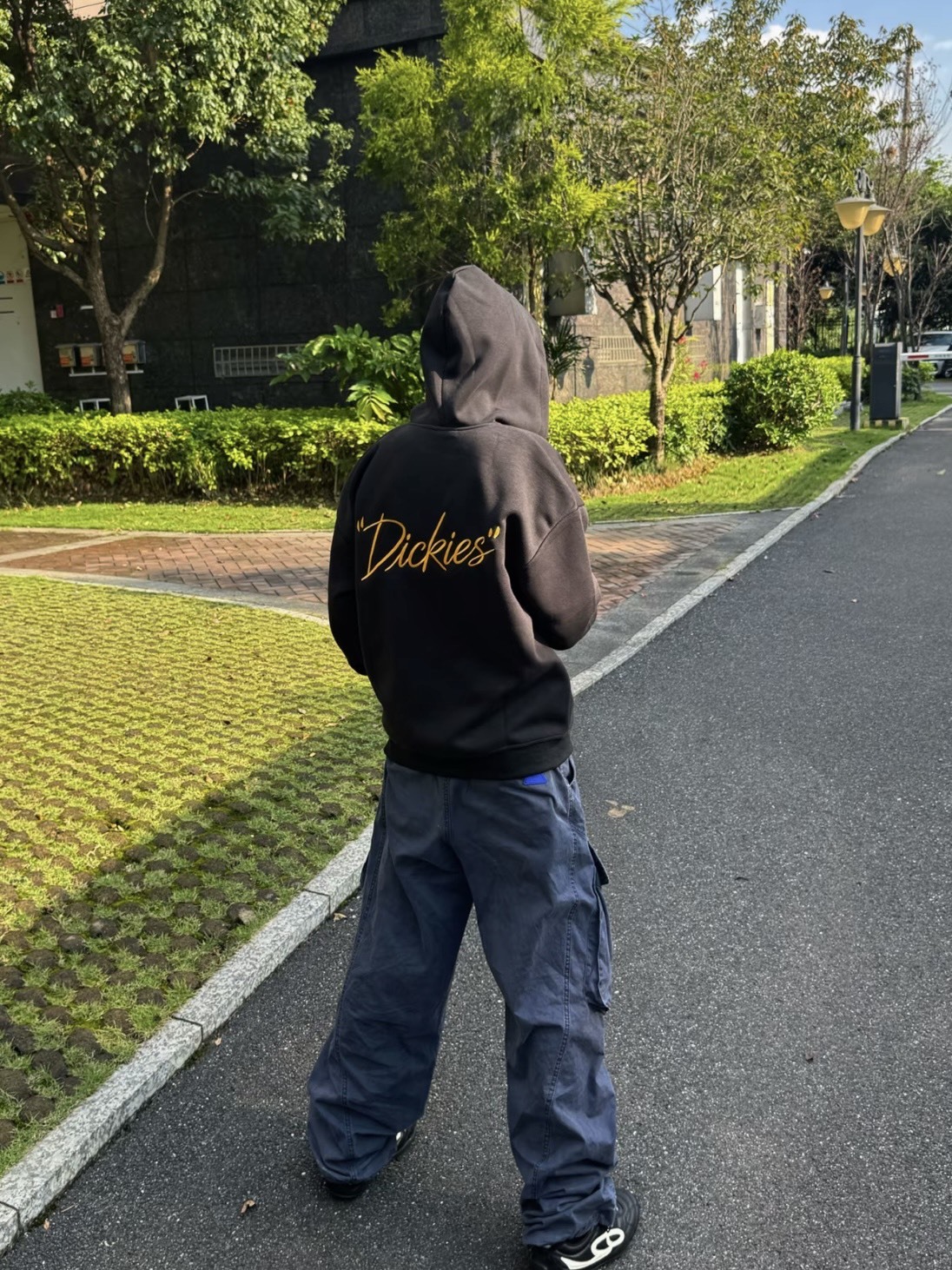 （現貨）Dickies 字母刺繡logo 撞色格紋 無刷毛  連帽外套 DKU263MKJBTV