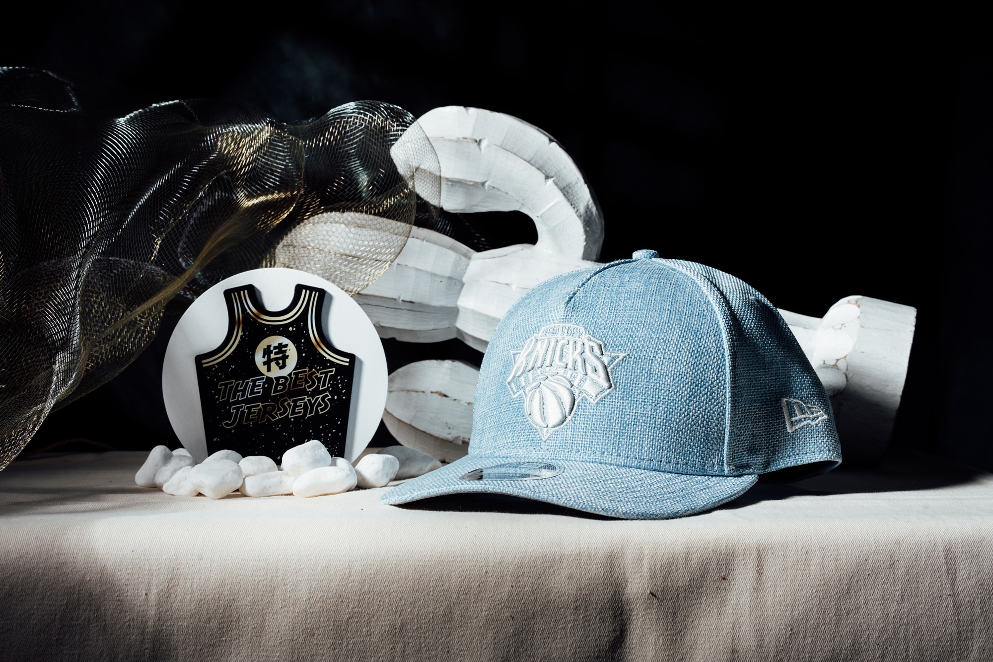 NBA帽子 New York Knicks 紐約尼克 編織 水藍 老帽 New Era 9FORTY M-Crown 可調式 全新