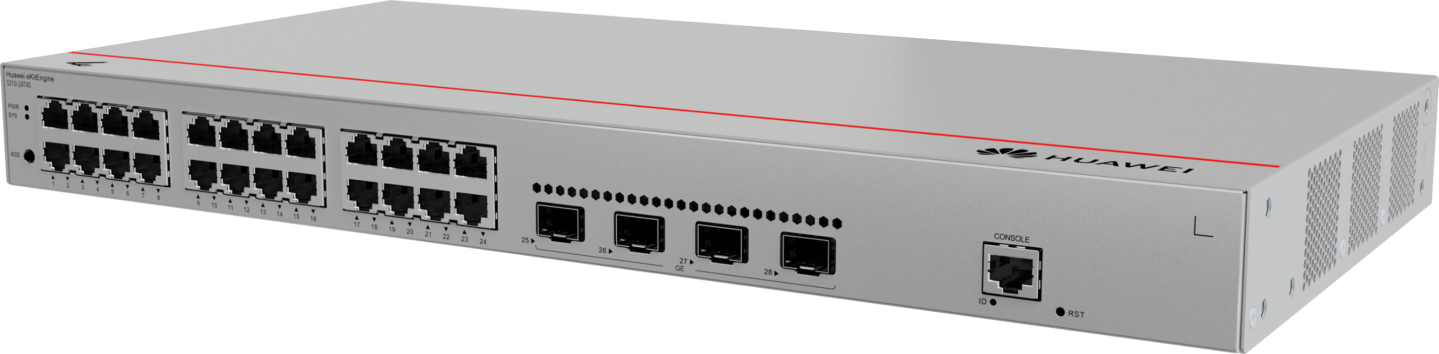 Huawei eKit S310-24T4S 24埠 Gigabit Stack 網管交換機｜4×GE SFP｜智能風扇設計