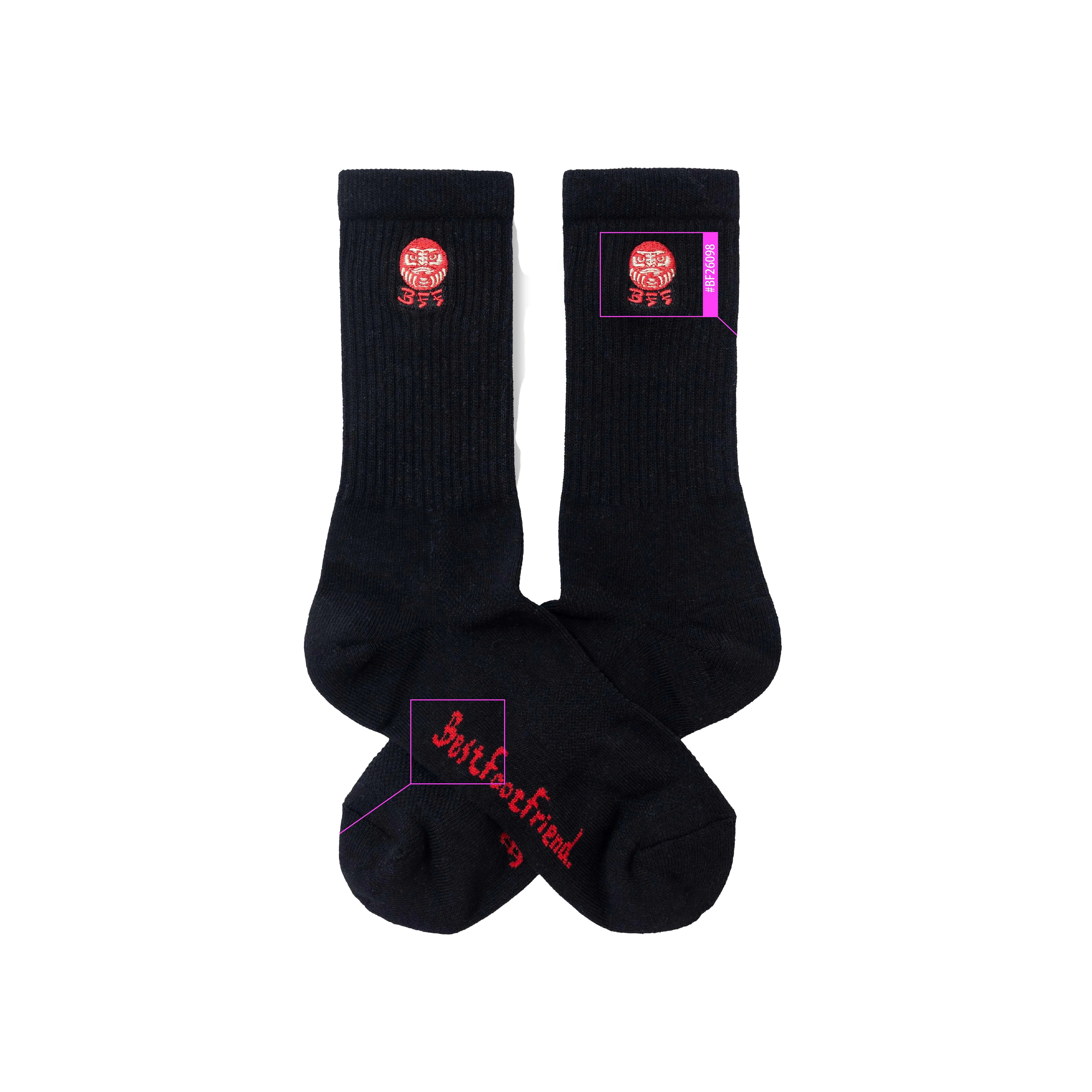 【車庫服飾】BEST FOOT FRIEND New Daruma Doll_新達摩娃娃長襪