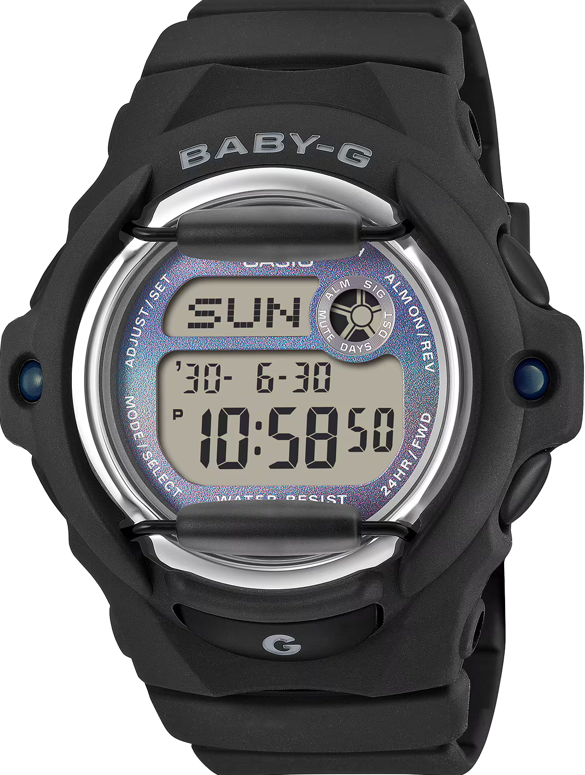 萬年鐘錶 - BABY-G  頹廢搖滾懷舊風格運動電子錶 BG-169GD-1 錶徑 : 42.6mm