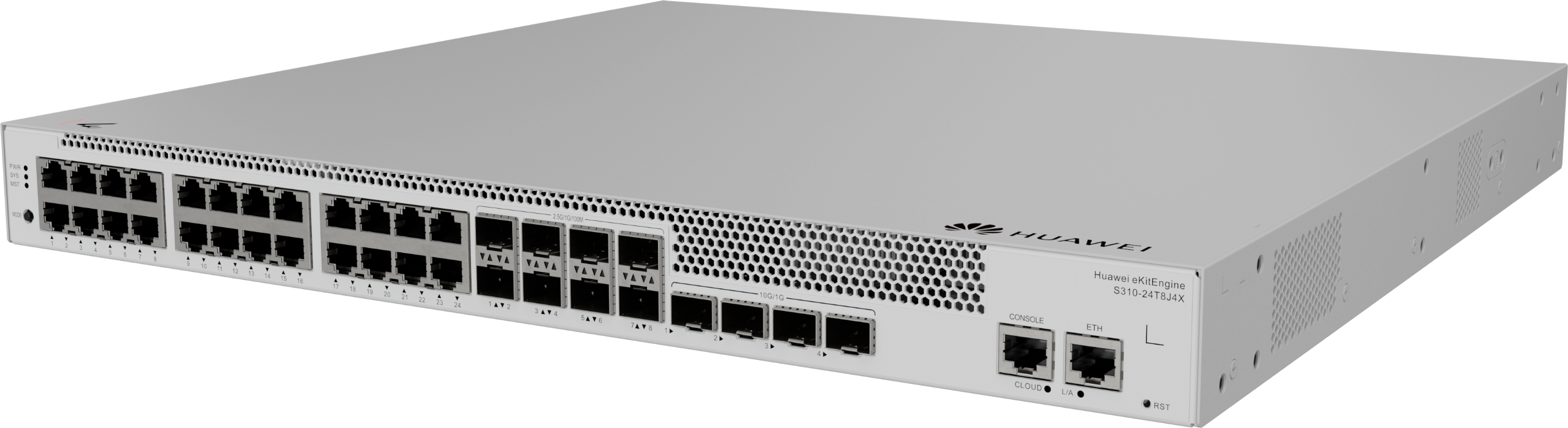 Huawei eKit S310-24T8J4X 24埠網管 Stack 交換機｜8×2.5GE SFP｜4×10GE SFP+｜企業級核心交換器