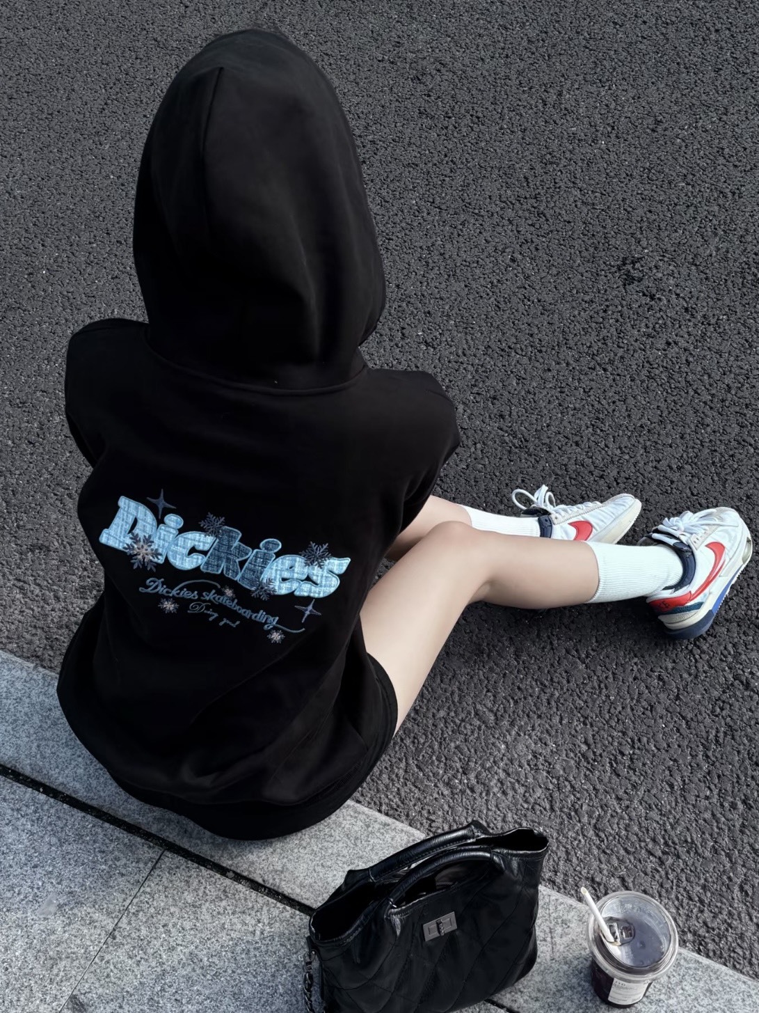 （現貨）Dickies 格紋拼接 刺繡logo 雪花 無刷毛 連帽外套 DKU263NKJCY6