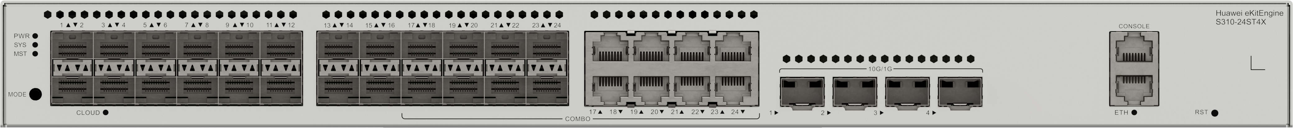 Huawei eKit S310-24ST4X 光纖網管交換機｜24×GE SFP｜4×10GE SFP+ 高速上聯