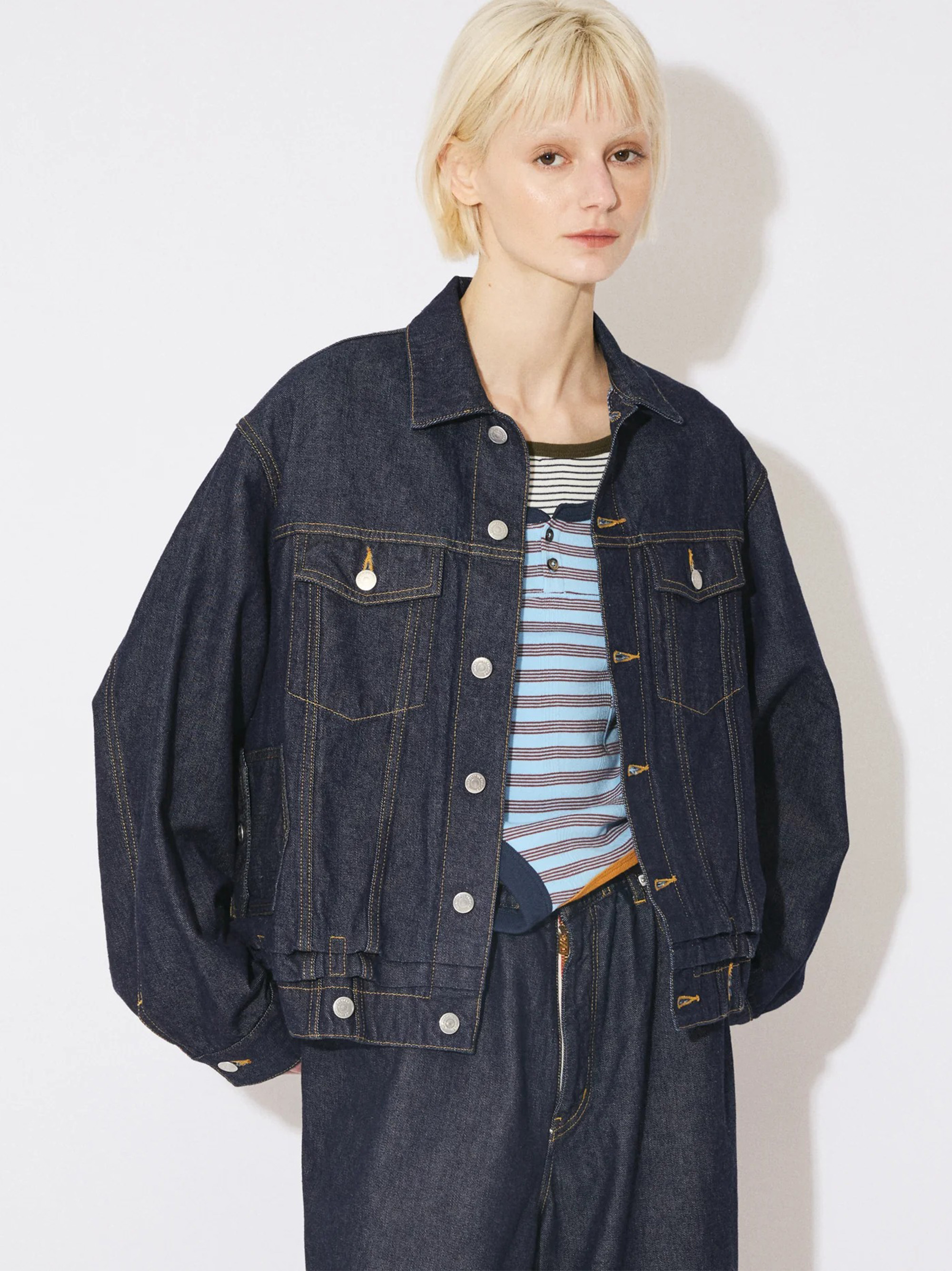 BEAUTIFUL PEOPLE DOUBLE END LEFT HAND TWILL DENIM BLOUSON