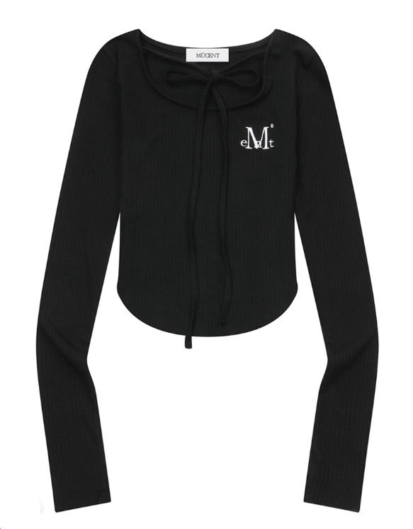 【韓國預購】KRD090702 MUCENT VERION STRAP RIBBON LONG SLEEVE T (4COLOR)