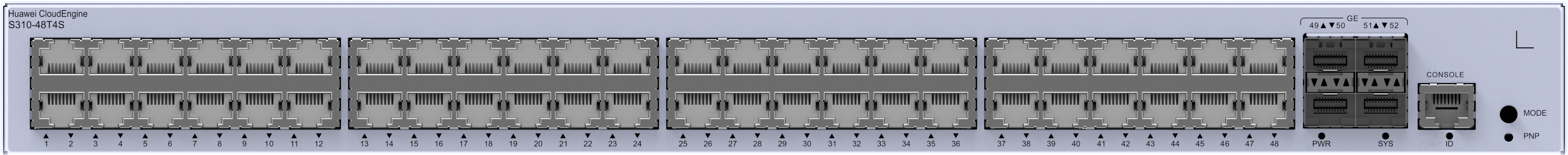 Huawei eKit S310-48T4S 48埠 Gigabit Stack 網管交換機｜4×GE SFP｜智能風扇設計
