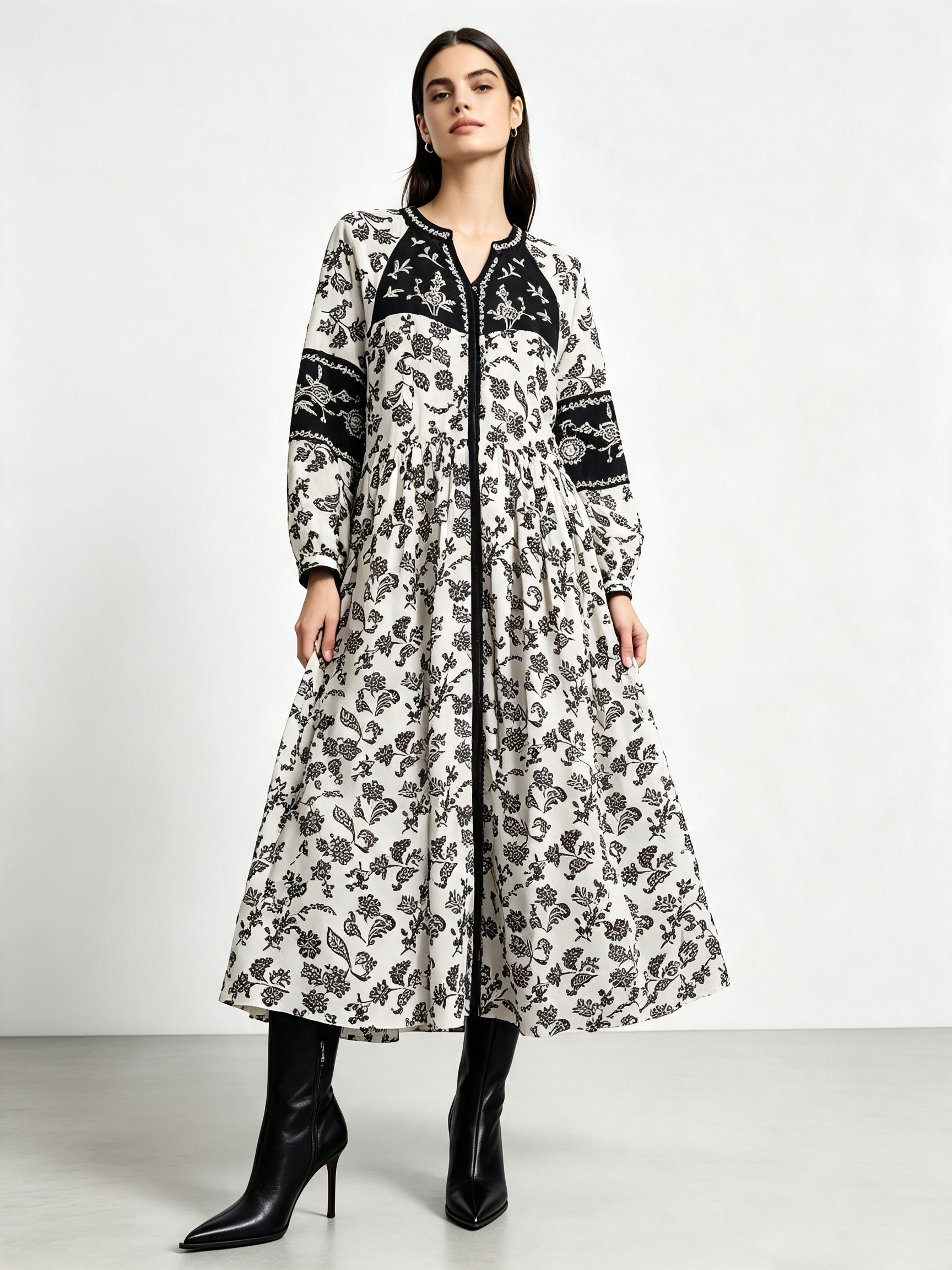 mi-tu printed dress