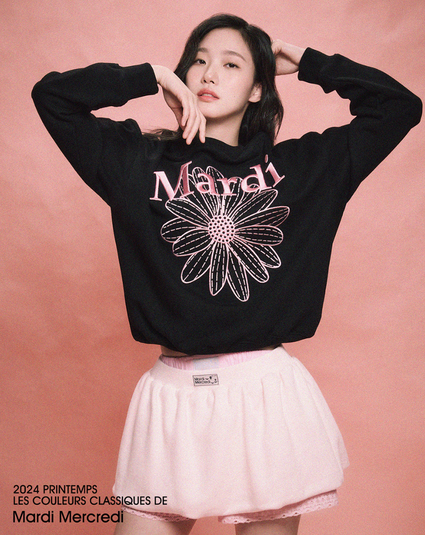 【韓國預購】KRM090805 MARDI SWEATSHIRT FLOWERMARDI NEEDLEWORK