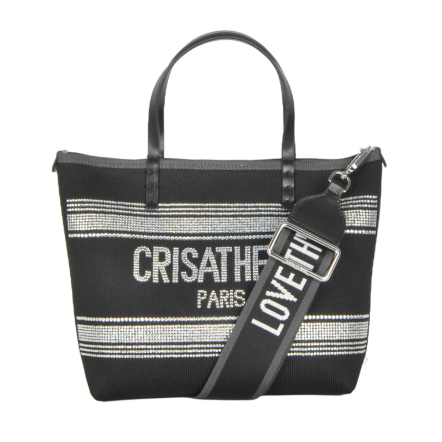C1 Crisathena Glam Légèreté 小型托特包 - 黑白色｜#CT-240036D-BLACK