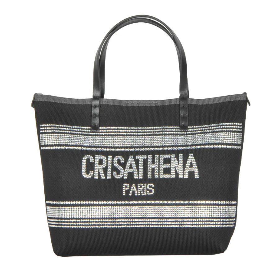 C1 Crisathena Glam Légèreté 小型托特包 - 黑白色｜#CT-240036D-BLACK