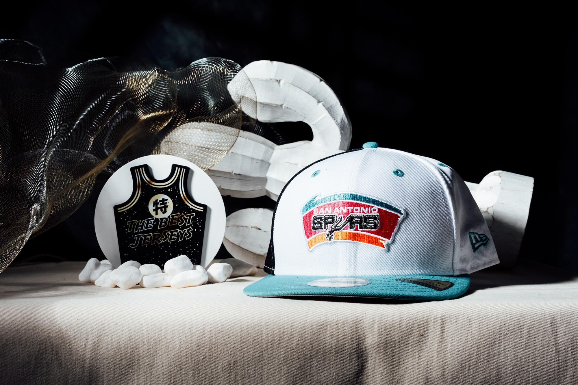 NBA帽子 San Antonio Spurs 聖安東尼奧馬刺 城市白 黑拼接 老帽 New Era 59FIFTY Pre-Curved 全封帽 全新
