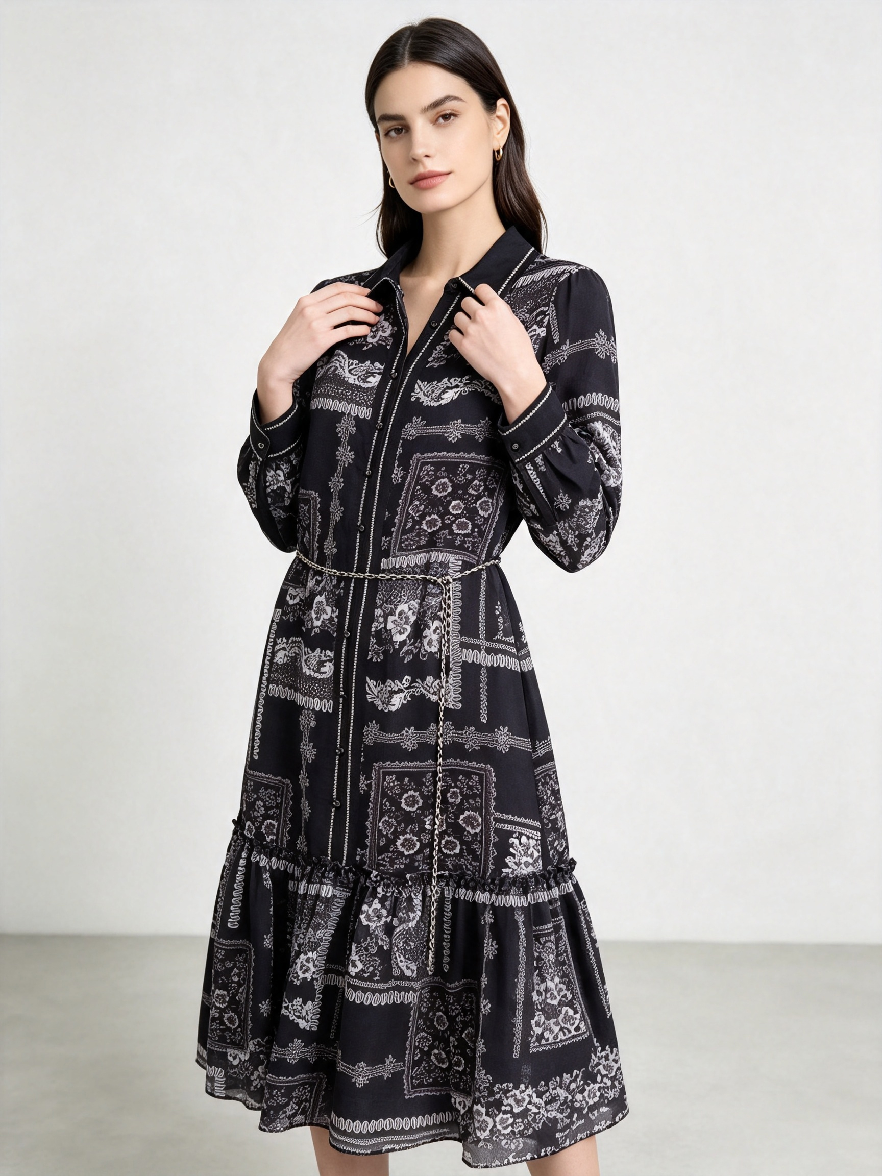 mi-tu printed dress