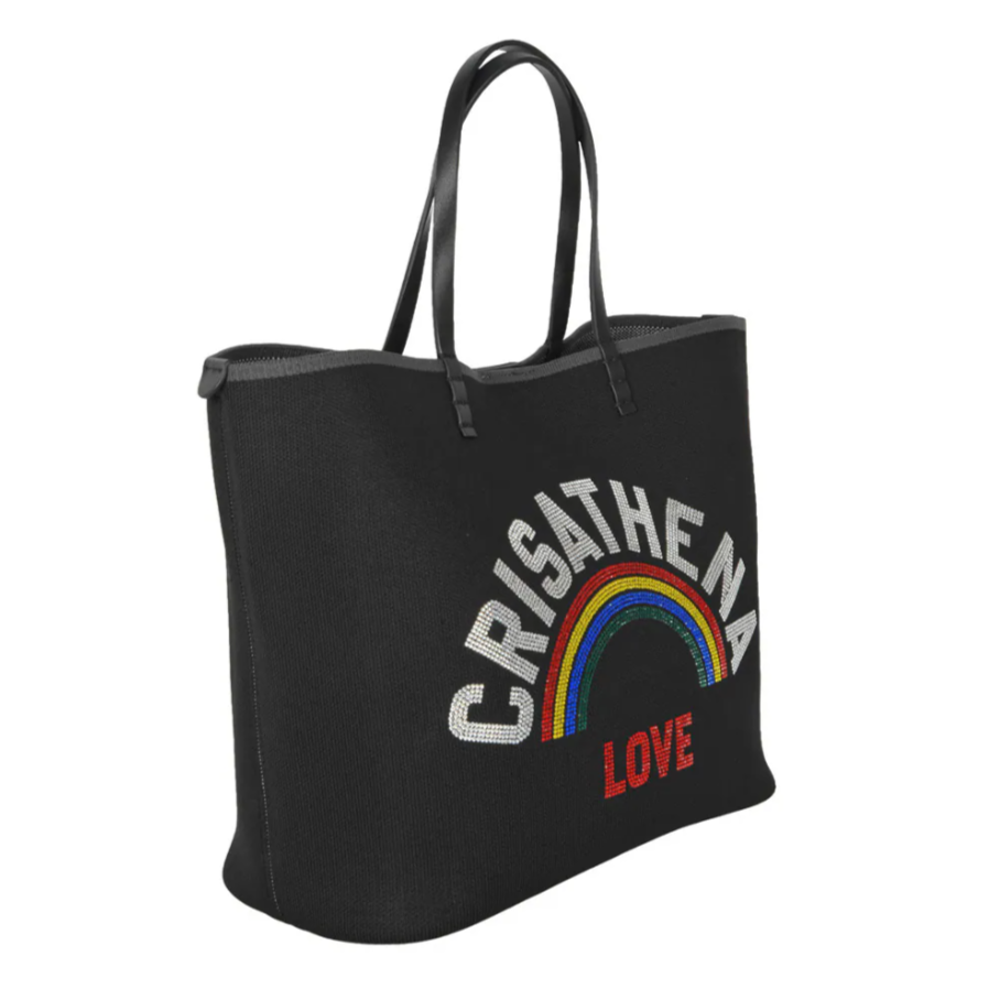 C3 Crisathena Glam Rainbow Love 大手提袋 - 黑色｜#CT-250412D-BLACK
