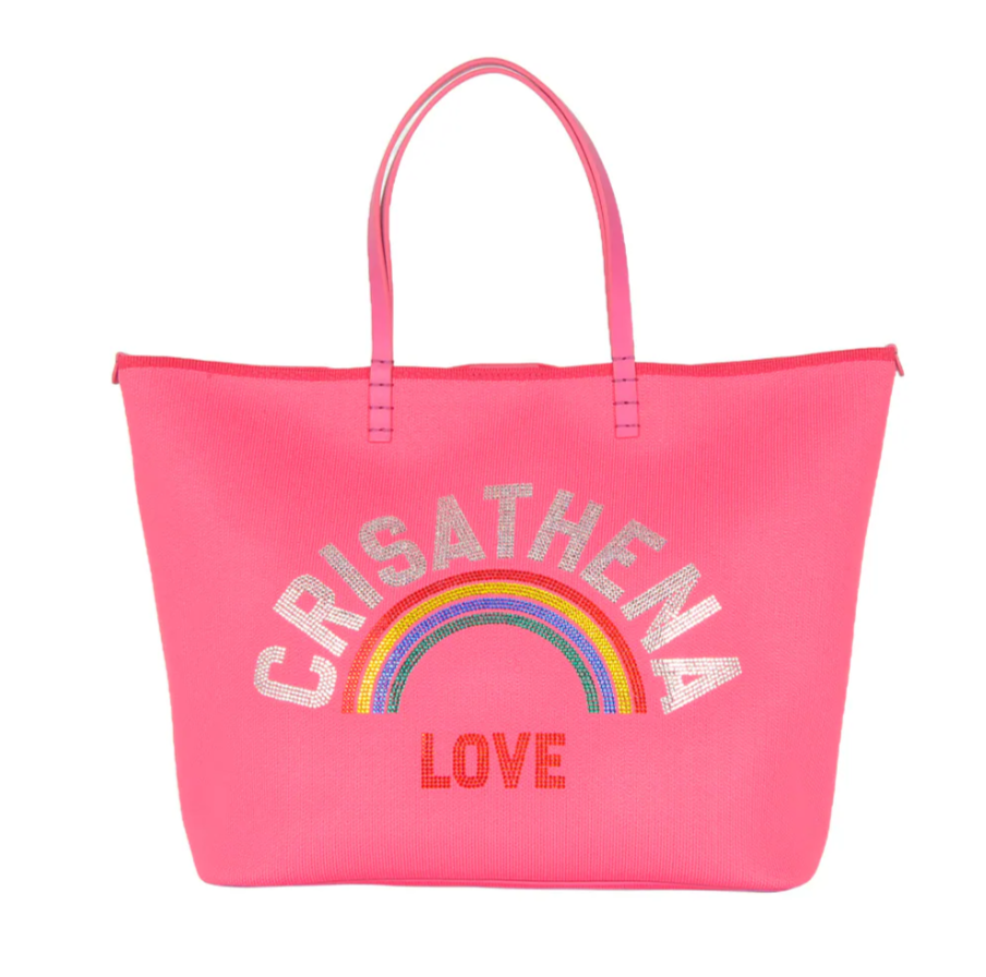 C4 Crisathena Glam Rainbow Love 大手提袋 - 紫紅色｜#CT-250412D-FUCHSIA