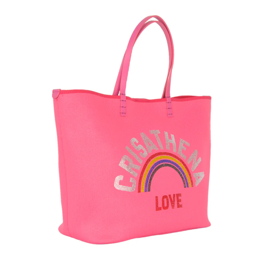 C4 Crisathena Glam Rainbow Love 大手提袋 - 紫紅色｜#CT-250412D-FUCHSIA