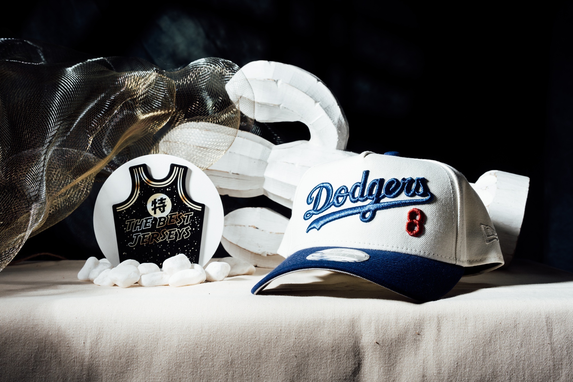MLB帽子 Los Angeles Dodgers 洛杉磯道奇 白底 #8 紅字 棒球帽 New Era 9FORTY A-Frame 可調式 全新