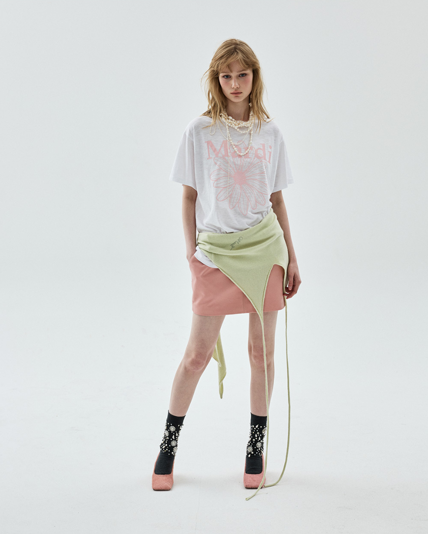 【韓國預購】KRM090809 MARDI SLUB COTTON TSHIRT FLOWERMARDI