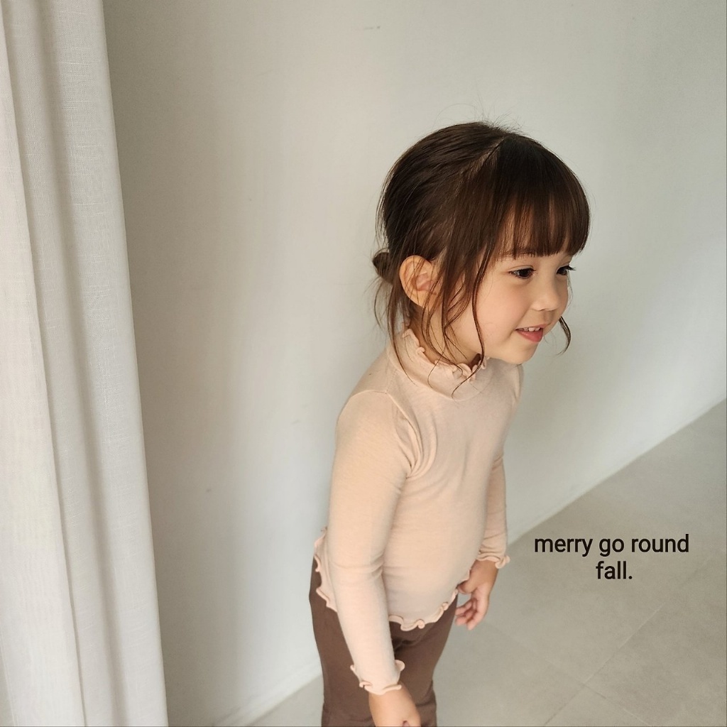 正韓秋Merry-go-round 六色木耳捲捲上衣