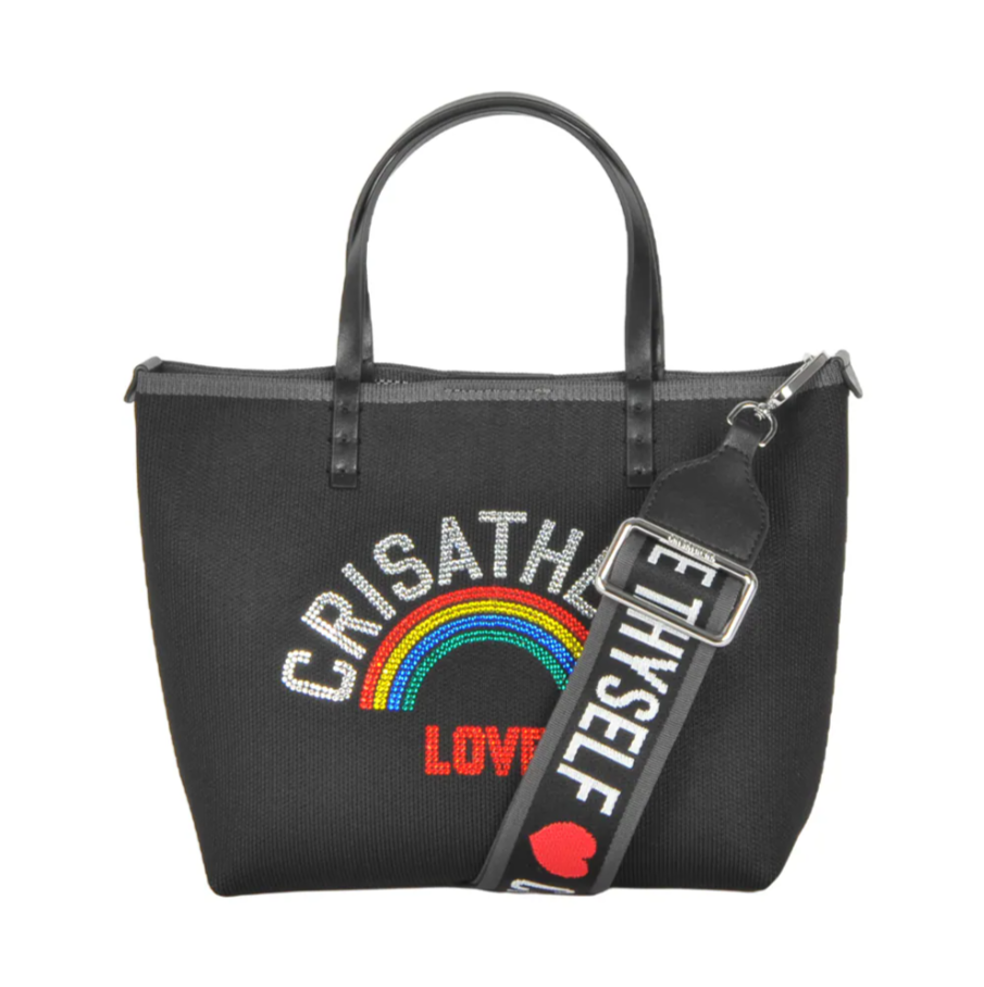 C6 Crisathena Glam Rainbow Love 中手提袋 - 黑色｜#CT-250413D-BLACK