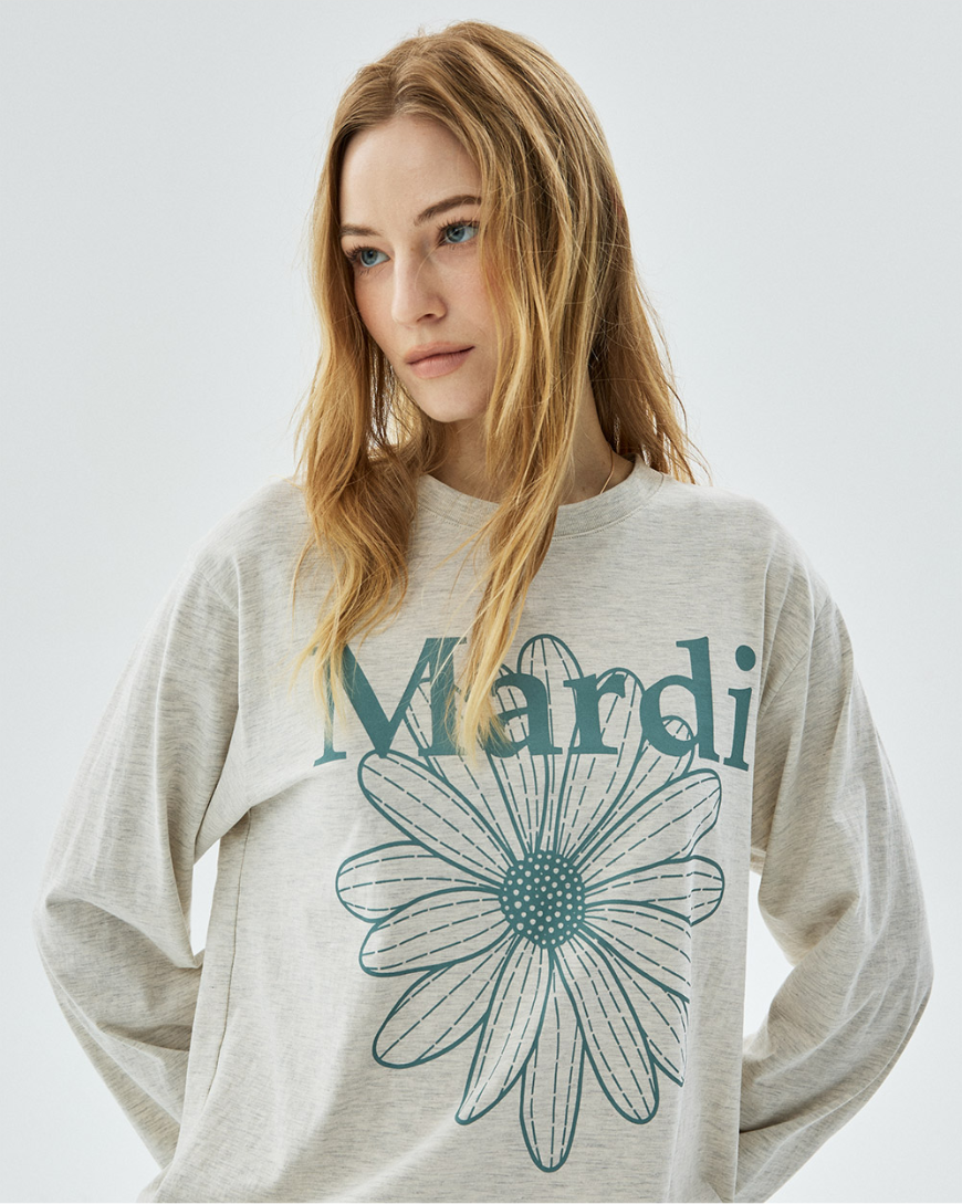 【韓國預購】KRM090812 MARDI TSHIRT LONG SLEEVE FLOWERMARDI