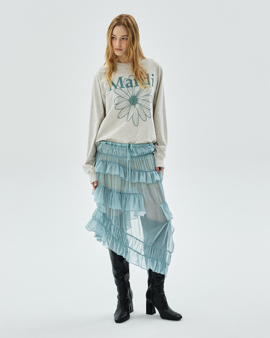 【韓國預購】KRM090812 MARDI TSHIRT LONG SLEEVE FLOWERMARDI