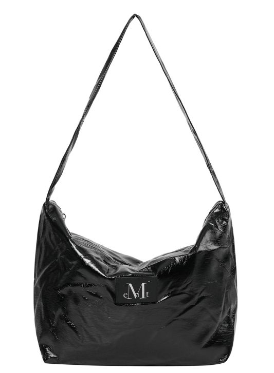 【韓國預購】KRD090714 MUCENT RAEL GLOSSY LEATHER PATCH SHOULDER BAG UNISEX (2Color)